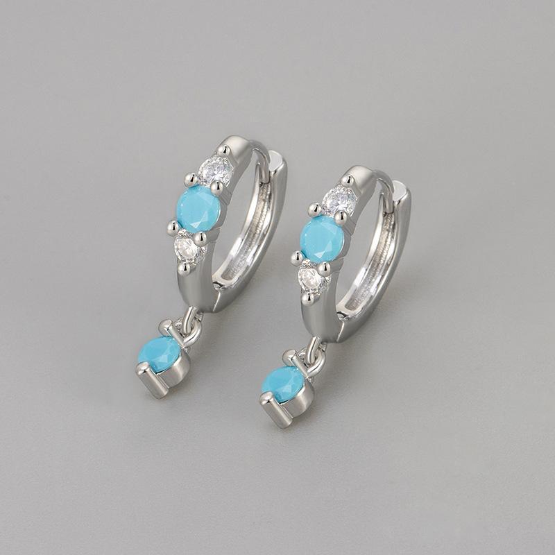 Turquoise Drop Earrings Unique Chic Design Elegant Versatile Fashion Jewelry For Women Sophisticated