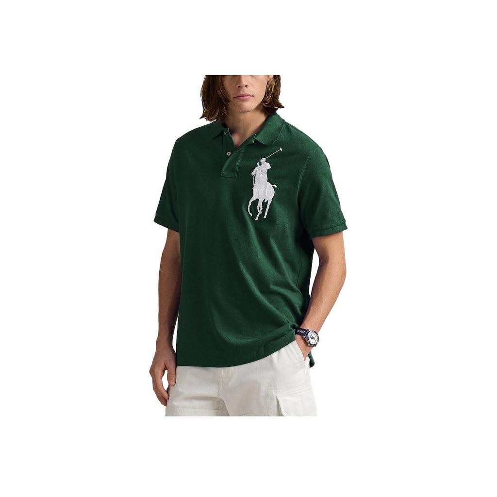 Polo Ralph Lauren SS22 Logo Embroidered Pullover Short Sleeve Polo Shirt Men Tops Green 710697457-035