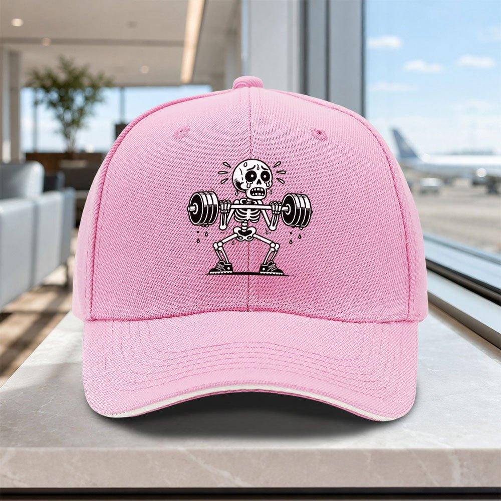 Skull Pattern Adjustable Baseball Cap Unisex Lightweight Outdoor Wedding Party Hat Fitness Gift