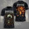 Populaire Groupe de Heavy Metal Rock Pantera Impression 3D Hommes Femmes T-shirt Col Rond Manches Courtes Hip Hop Haut Streetwear Décontracté T-shirts Adultes