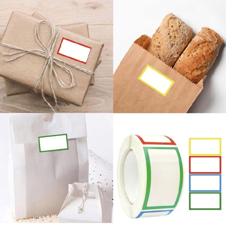 250Pcs Colorful Border Adhesive Name Labels Sticker 1.77x1Inch Clothing Labels for Daycare Kindergarten and School