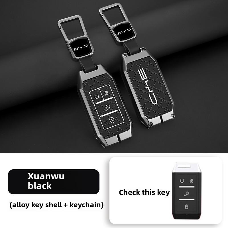 NEW Zinc Alloy Leather Car Remote Key Case Cover For BYD Atto 3 Han EV Dolphi Tang Dm Qin PLUS Song Pro MAX Yuan Accessories