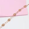 585 Purple Gold Fashion Hollow Flower Bracelet Fashion Rose Gold Bead Plated Double Bracelet