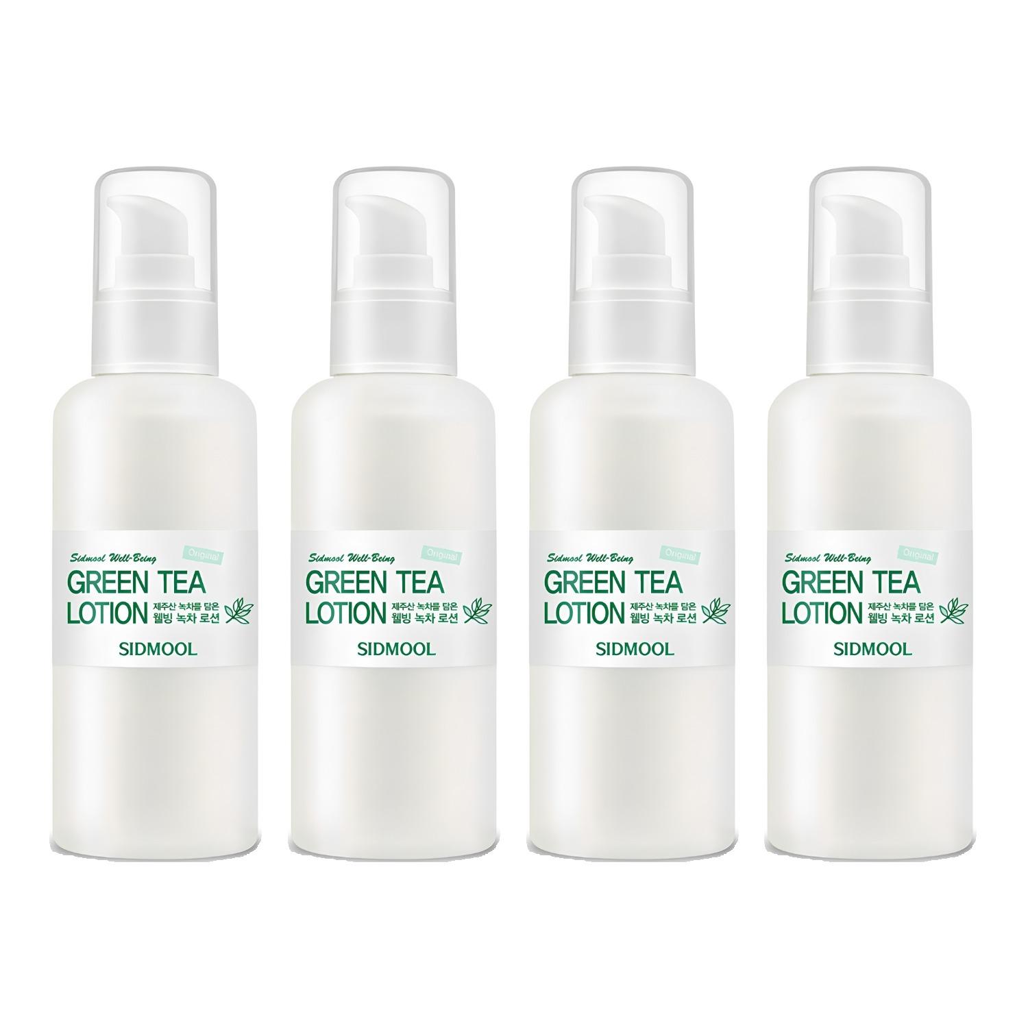 

SIDMOOL Original Wellbeing Green Tea Lotion - Refreshing & Balancing Daily Moisturizer with Jeju Green Tea (150ml x 4pcs Bulk Set)