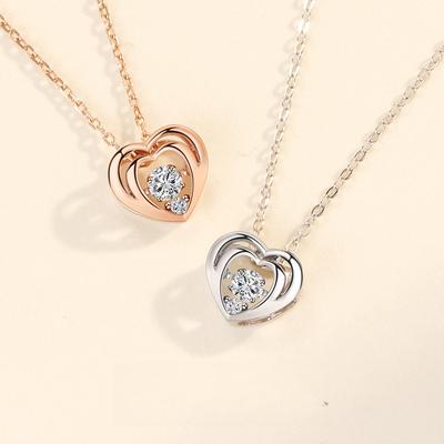 Beating Heart Necklace Women's Fashion Light Luxury Niche High-end Love Smart Pendant Item Jewelry Gift