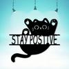 Vintage Cat Metal Wall Art Stay Pawsitive Banner Durable Iron Sculpture Bedroom Decor Gift for Cat Lovers