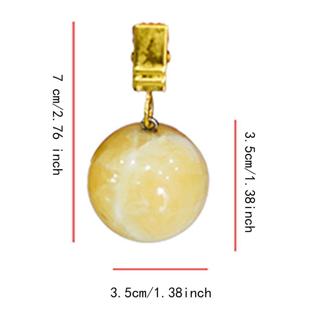 4Pcs Tablecloth Weights with Rust Resistant Clip Table Cover Pendant Stones for Flags Outdoor Party Garden Family Dinner Desk