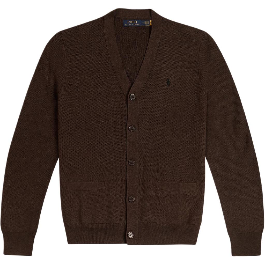 Polo Ralph Lauren FW26 Small Pony Logo Embroidered V-Neck Single-Breasted Double-Pocket Cardigan Sweater Standard Fit Men sweater 710920649-005
