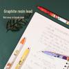Beifa 4-Color Endless Writing Auto Pencils with Metal Holder - Cute Cartoon Design for Elementary Students
