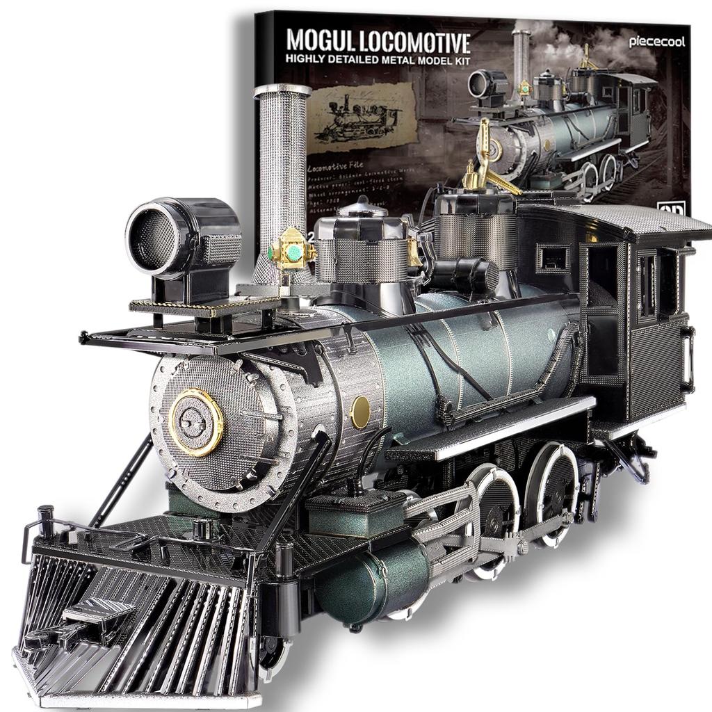 Piececool 3D Puzzle, Metal, MG-Type Steam Locomotive, Assembly Required, No Glue Required, 3-Star Difficulty, Intermediate/Adult, Collectible