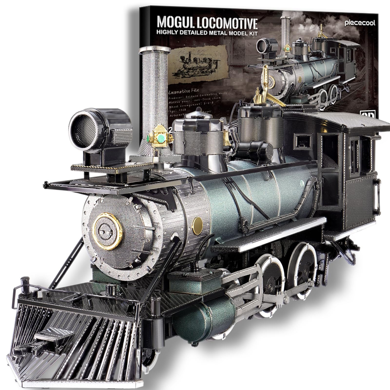 

Piececool 3D Puzzle, Metal, MG-Type Steam Locomotive, Assembly Required, No Glue Required, 3-Star Difficulty, Intermediate/Adult, Collection