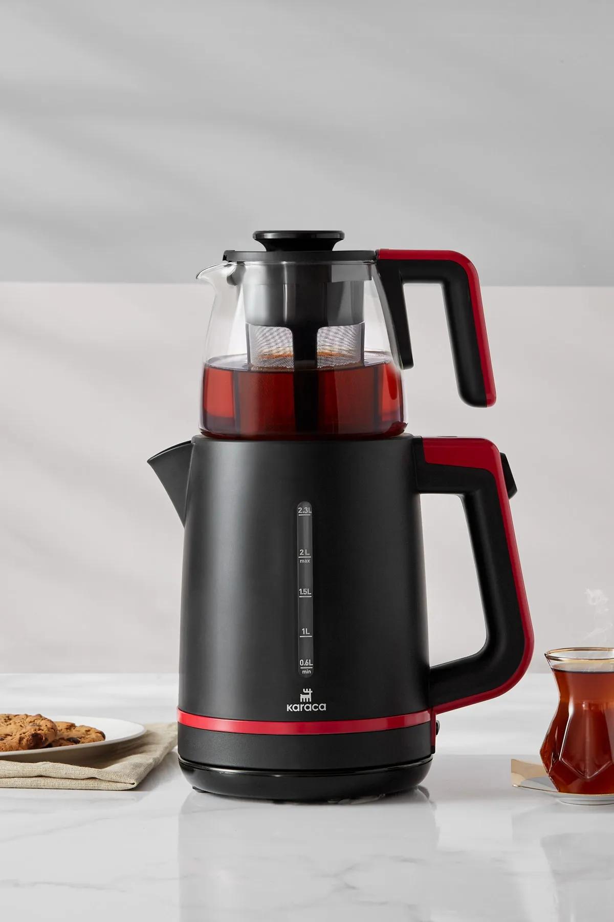 

Karaca Maxi Tea Xl 2in1 Cam Demlikli Çay Makinesi Ve Kettle Cranberry
