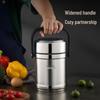maxcook 304 Stainless Steel Double-Layer Insulated Lunch Pot