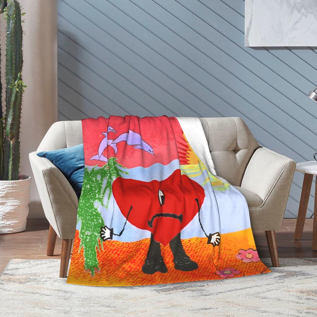 Bads Bunnys Debi Tirar Mas Fotos DTMF 2025 Blanket Super Soft Warm  Throw Blankets for Sofa 50x60 Inch Multi-size Rug Piece