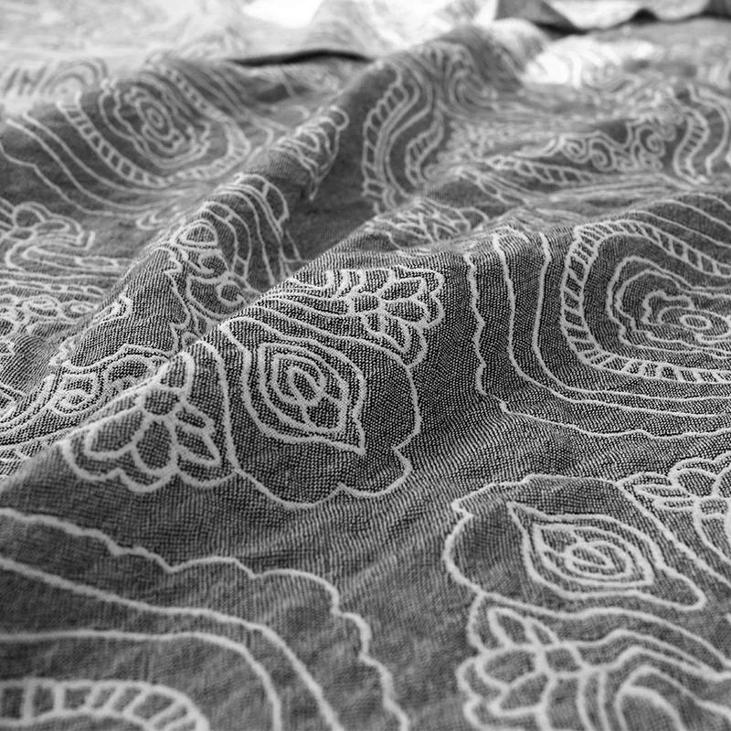 Boho Three Layers Pure Cotton Blanket Gauze Adult Cool Quilt Comforter Sofa Cover Single Double Soft Blanket For Beds Thin Sheet