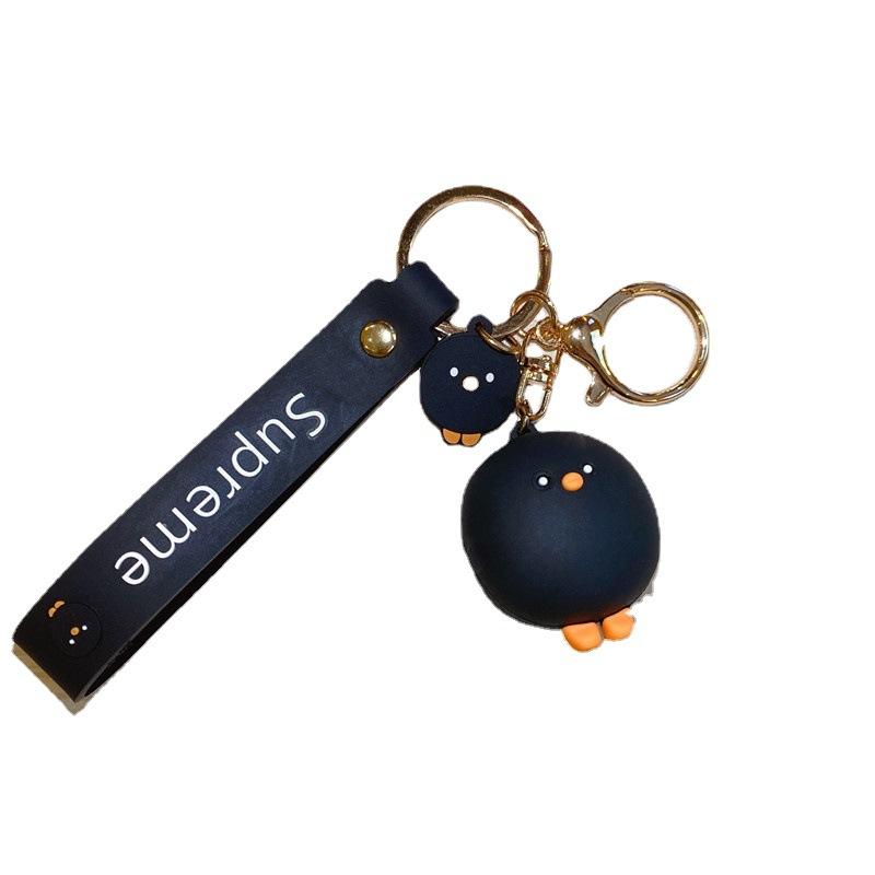 Porte-clés Poulet Mignon Créatif Pendentif de Sac Porte-clés de Voiture Poupée de Dessin Animé