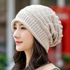 Women's Korean Style Knitted Winter Hat with Ear Protection - Casual, Fashionable, Loose, Windproof, Postpartum-Friendly.