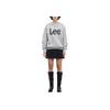 Lee Logo Letter Round Neck Drop Shoulder Loose Pullover Sweatshirt Unisex sweatshirt Gray LUT006425203204-A04865-1