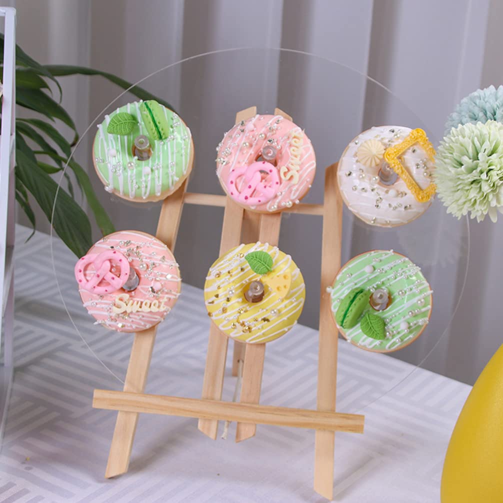 OUNONA Food Photography Promotional Play Just Like the Realistic 4 Candy Toy for Fruit Sample, Donut, Tools, Decoration, Display, Goods, Cake, Model,