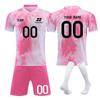 Conjunto de Camiseta de Fútbol Personalizada Número Personalizado Equipo Uniforme Transpirable Kit Camiseta de Manga Corta Pantalones Cortos para Hombres Mujeres Jóvenes Adultos