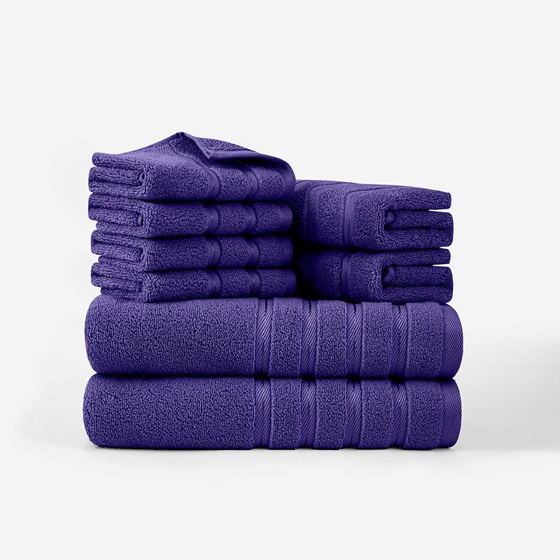 Plain Cotton Eight-piece Set of Towels 22 Towels 4 Square Towels, Promotional Embroidery Available