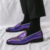 Luxury Designer Special Green Purple Black Monk Strap Shoes for Men Formal Wedding Prom Dress Shoes Men Homecoming