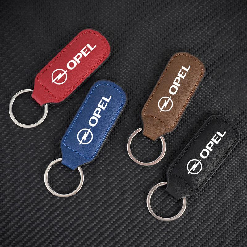 High-quality Car Keyring Leather Metal Keychain Pendant Gifts for Opel Astra H G J Zafira Corsa Mokka Insignia Vectra C D Antara