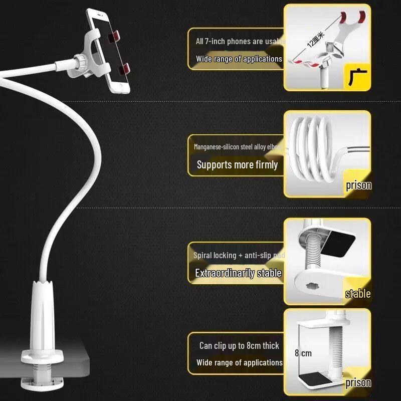 Universal Rotating Mobile & Tablet Stand: Multi-functional and Ideal for Live Streaming & Cross-border Use