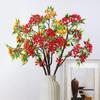 Green Leaves Artificial Foam Berries Branch Simulation Fruit Tree  Holiday Party Wedding