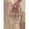 Xiaoxiangfeng shoes daughter high heels girl 2025 spring fairy style bow rhinestone thick heel Mary Jane single shoes