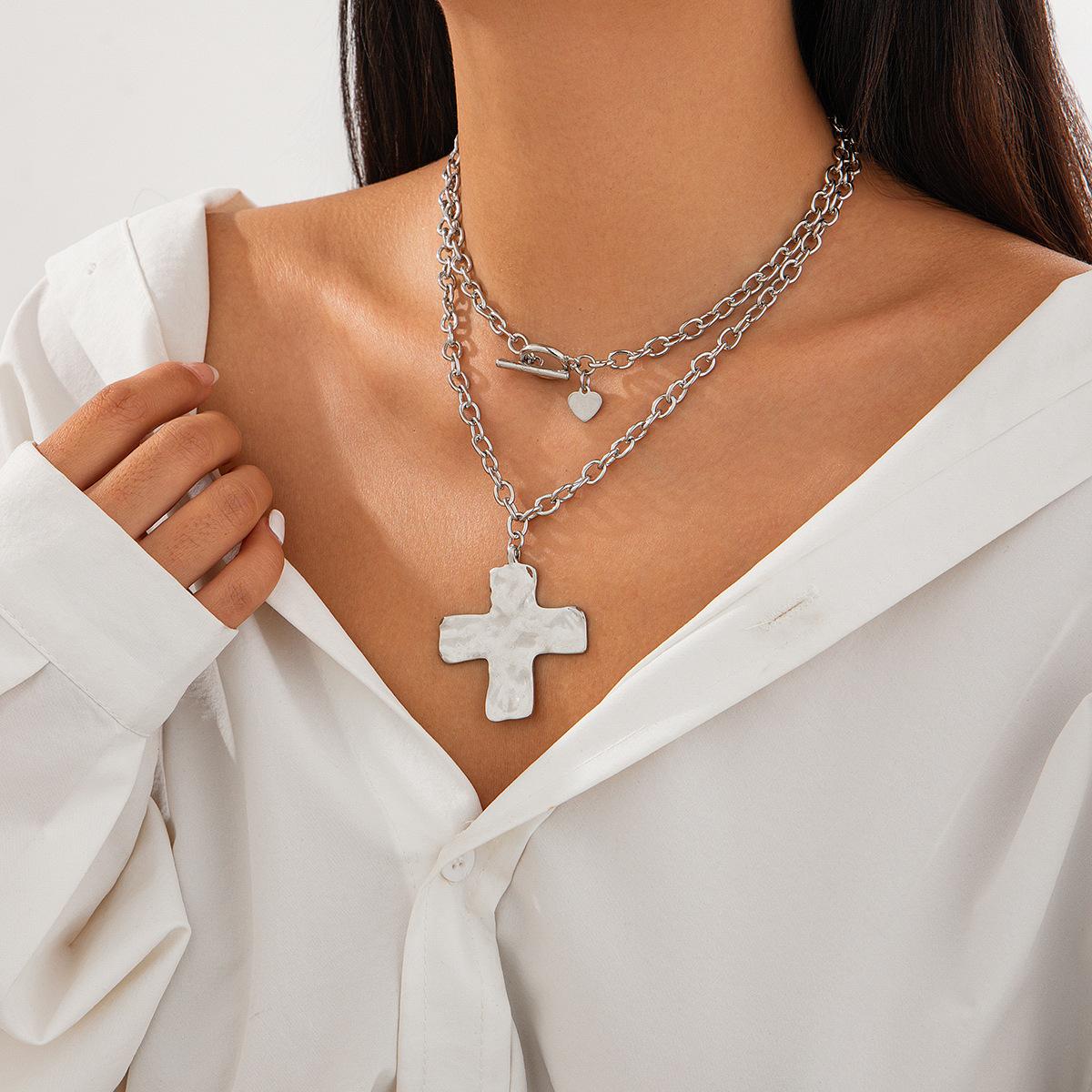 

Аксессуары Темперамент Барокко Крест Жемчужное Ожерелье Творческий Нерегулярный Цепь Ключица Ожерелье Орнамент Женщины