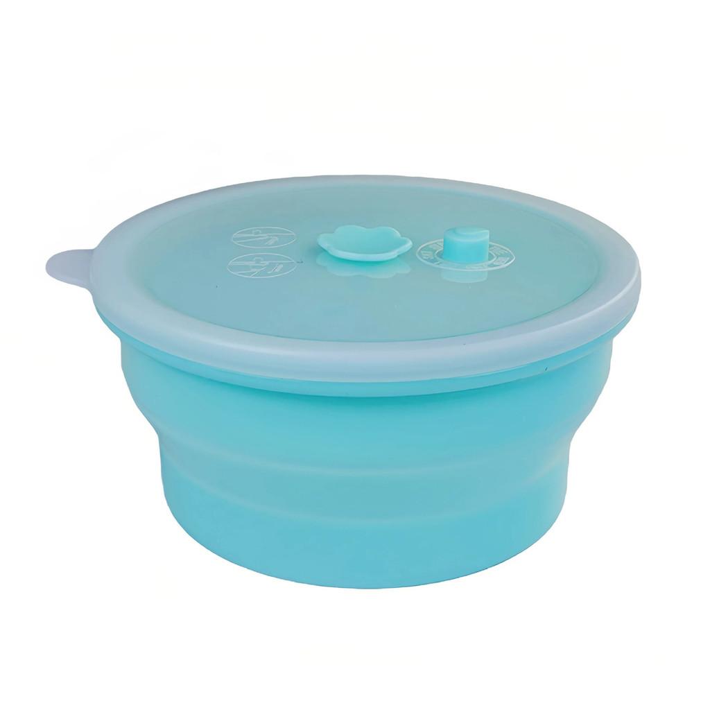Silicone Food Storage Container With Foldable Design For Refrigerator Organization And Freshness