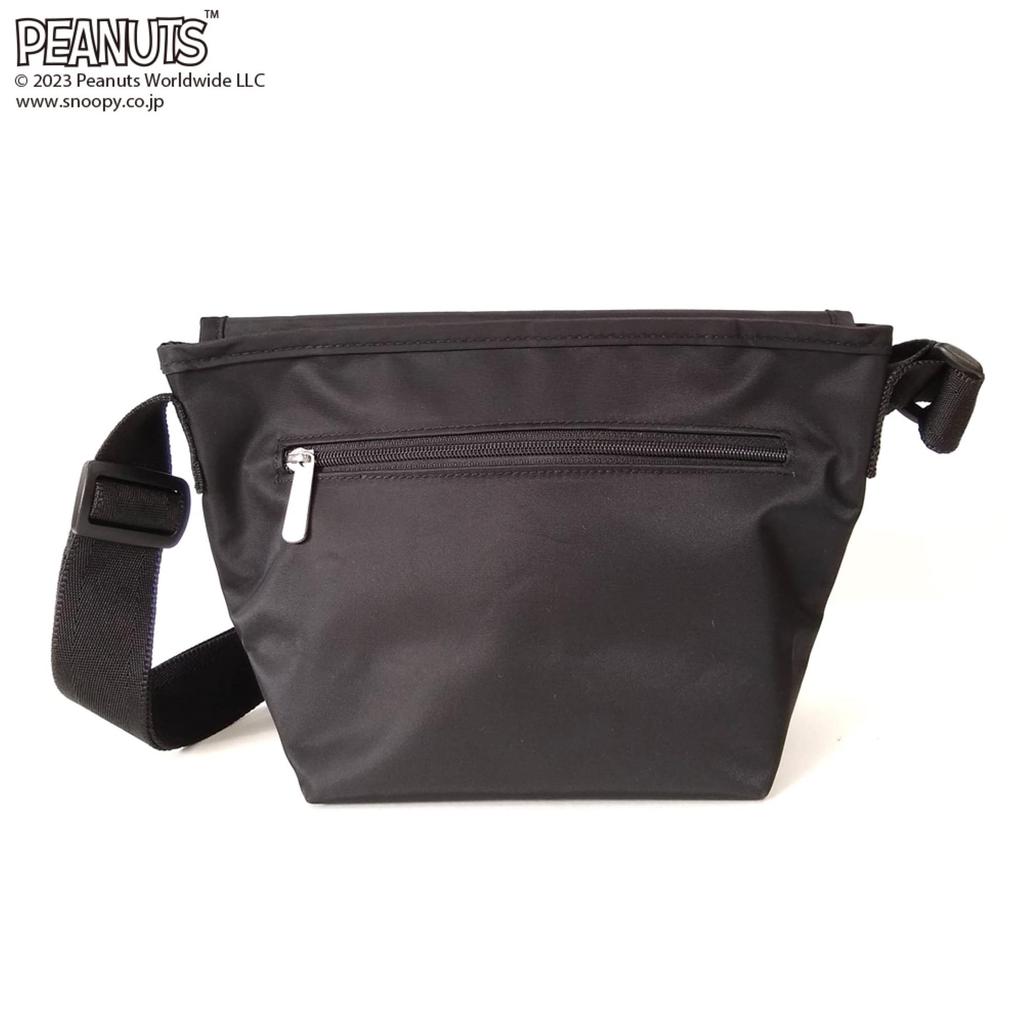 VANGUARD SNOOPY Bag Wallet Accessory Case Water Repellent Simple Thick Fabric Plain Black Cute Tag Beagle Scout Snoopy Woodstock Shoulder Bag Women's