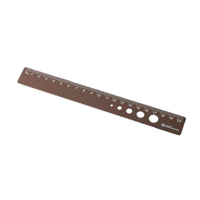 20cm Aluminum Alloy Metal Ruler for Drawing and Student Stationery