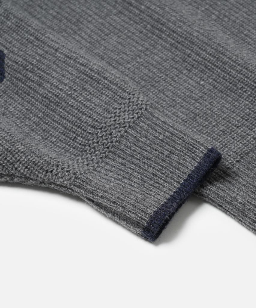 FRIZMWORKS Patch Round Pullover Knit _ Gray