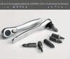 1pc Mini Ratchet Wrench 1/4 Socket Bidirectional Forward And Reverse Quick Screwdriver Cross Multi-function Set-Interface