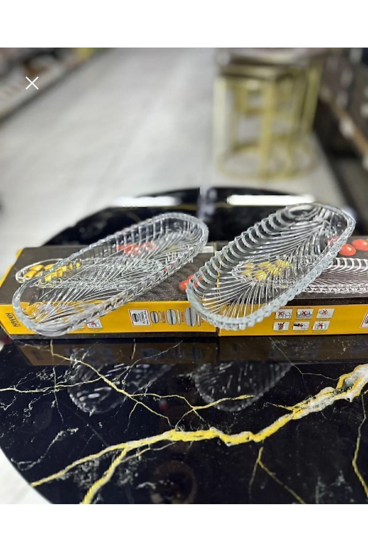 

Glass Boat Plate Presentation 20 Cm Presentation Plate Home Kitchen Standart білий