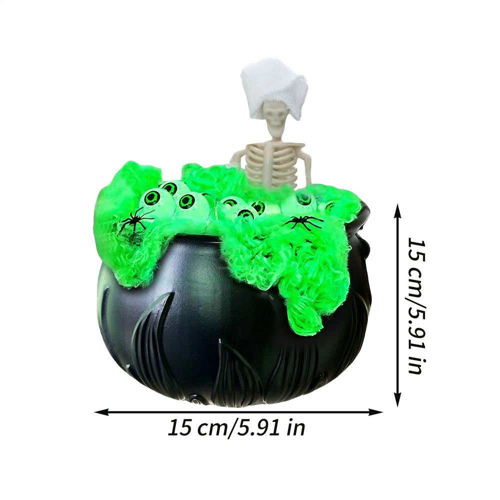 Witches Cauldron Outdoor Halloween Desktop Decorations Decorative Desktop Ornament For Garden Window Sill Photo Booth Dining