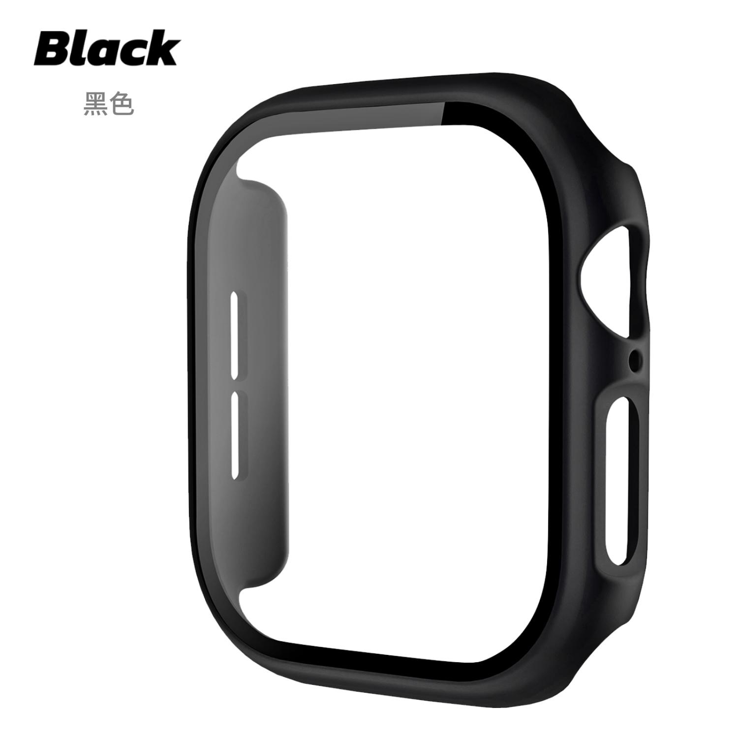 

Закаленное стекло+чехол для Apple Watch 10 46 мм Матовый жесткий ПК бампер Защитная пленка для экрана Чехол iWatch series 10 42 мм Аксессуары Series 10 42MM чёрный