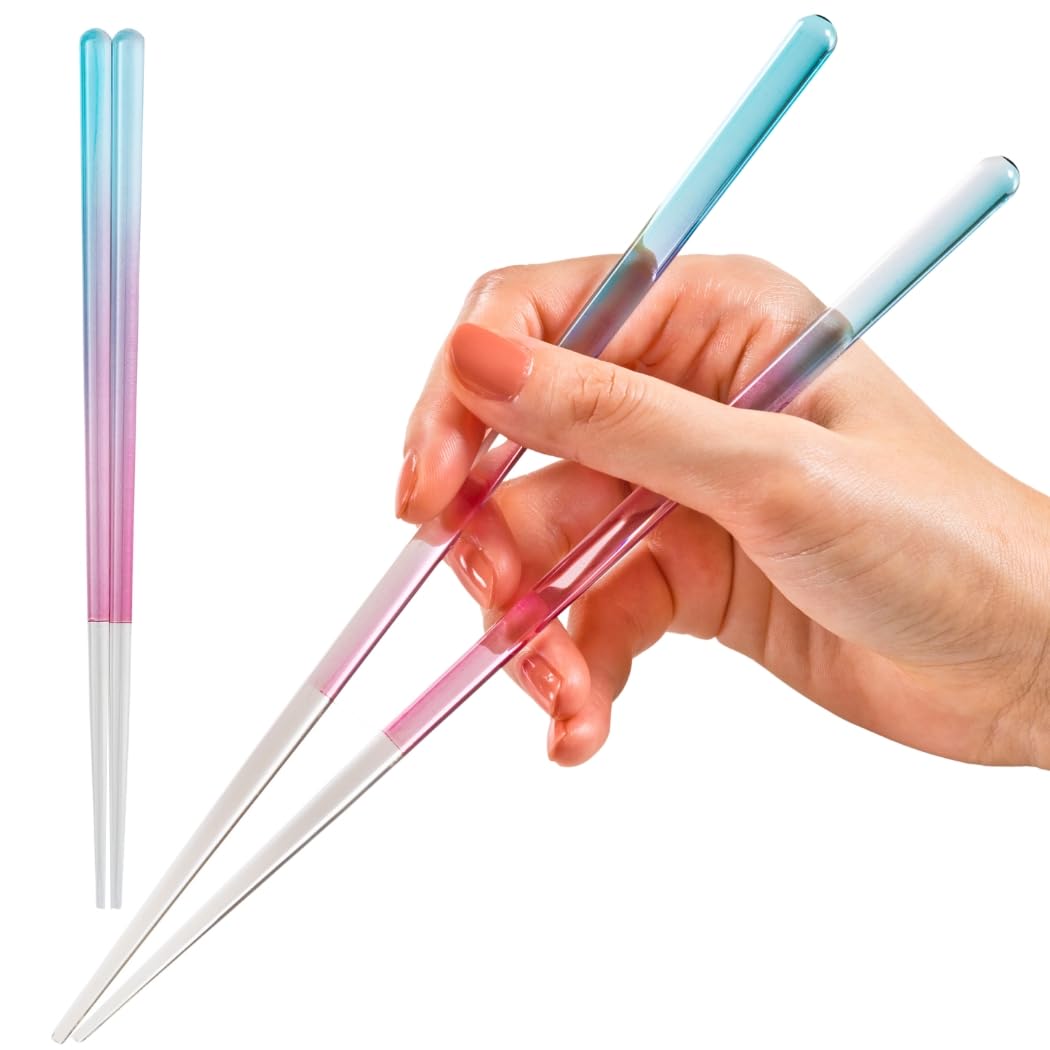 

FlaColle Made in High Stain Dishwasher Gift Glass-Like Chopsticks, Transparent, 23cm, Stylish, Square, Non-Slip, Japan, Temperature, Resistant, Safe,