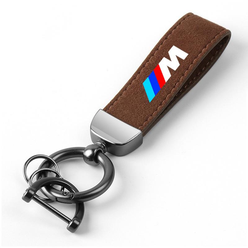 

Горячий 2025 Автомобильный Замшевый Брелок Кожаный Брелок Для BMW M Power Performance M3 M5 X1 X3 X5 X6 E46 E39 Автомобильный Ремешок Для Ключей Поясная Сумка K коричневый