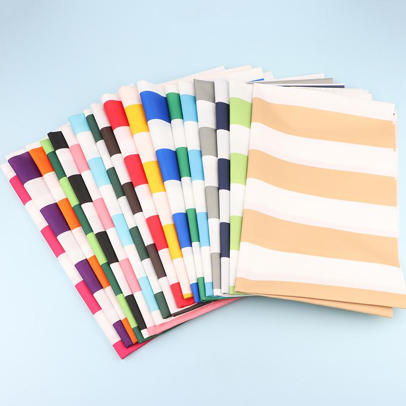 420D  Striped Print Oxford Fabric Waterproof Fabric Canopy Tent Umbrella Cloth Pu Coated 50X150Cm Sunshade