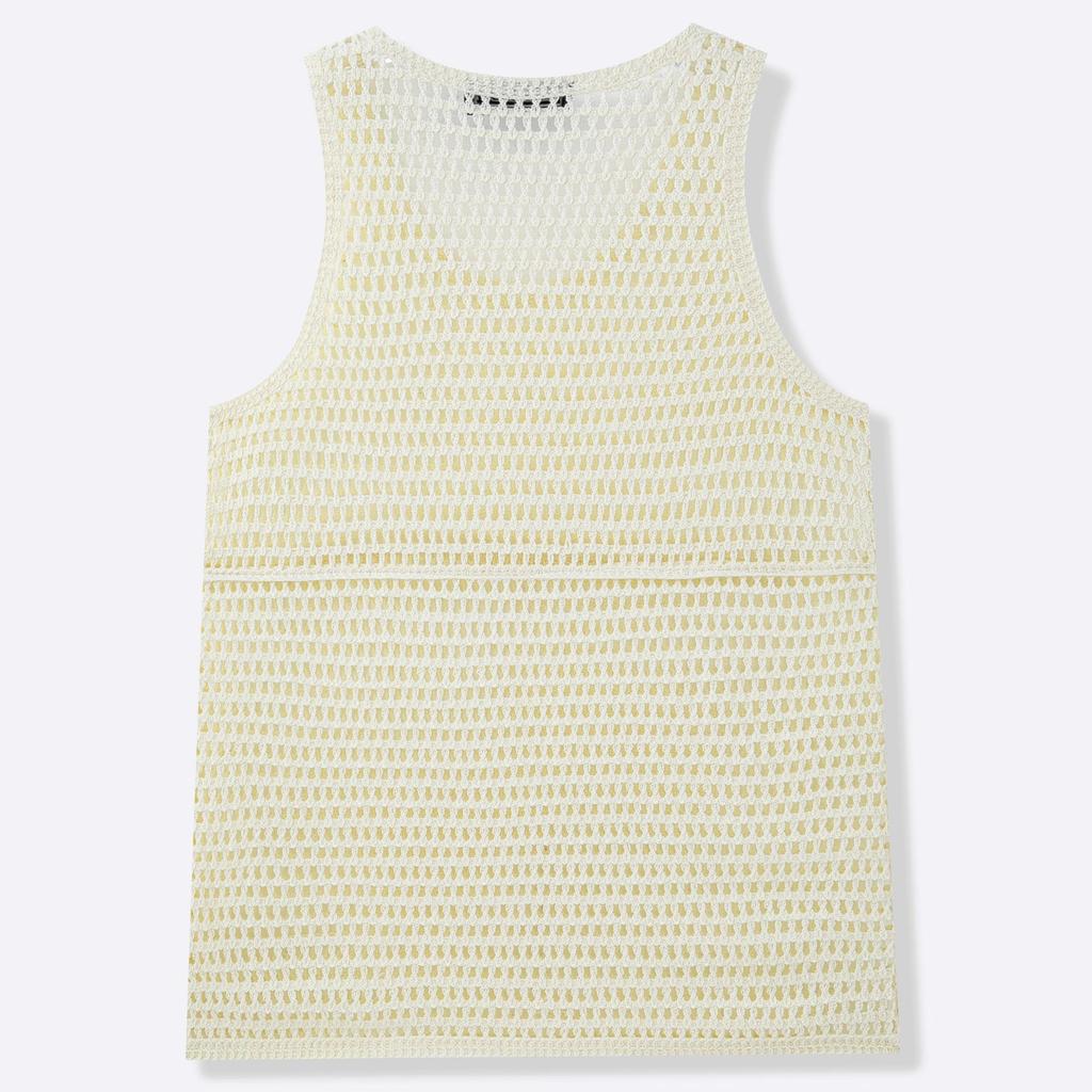 Men's Sleeveless Tank Tops Knitted Hollow Out Crochet T-Shirts Muscle Summer Vacation Beach Shirts Casual Athletic Muscle Pullover Vest Top for Male