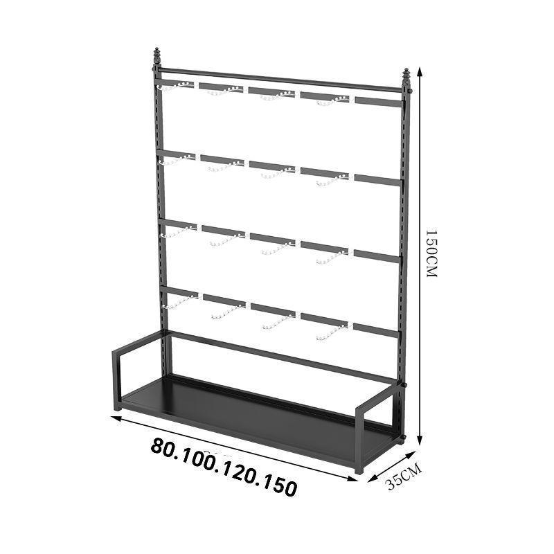 Víceúrovňový nastavitelný stojan na vystavení pantoflí a bot pro supermarkety a nákupní centra