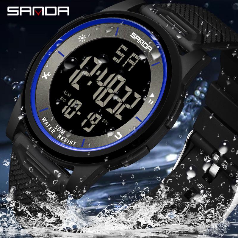 Sanda Ultra-thin Unisex Luminous Sports Wristwatch - Fashionable, Simple, Multifunctional, and Waterproof