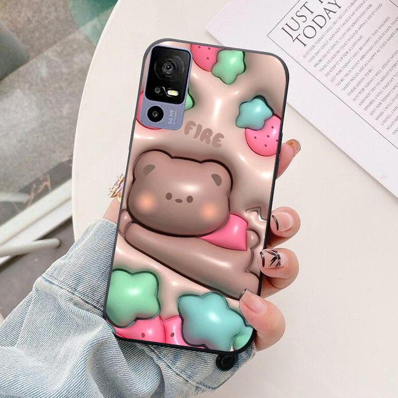 For TCL 40 R 5G Phone Case T771K astronaut Silicone Camera Protection Back Cover For TCL 40R 5G T771H Funda Coque TCL40R
