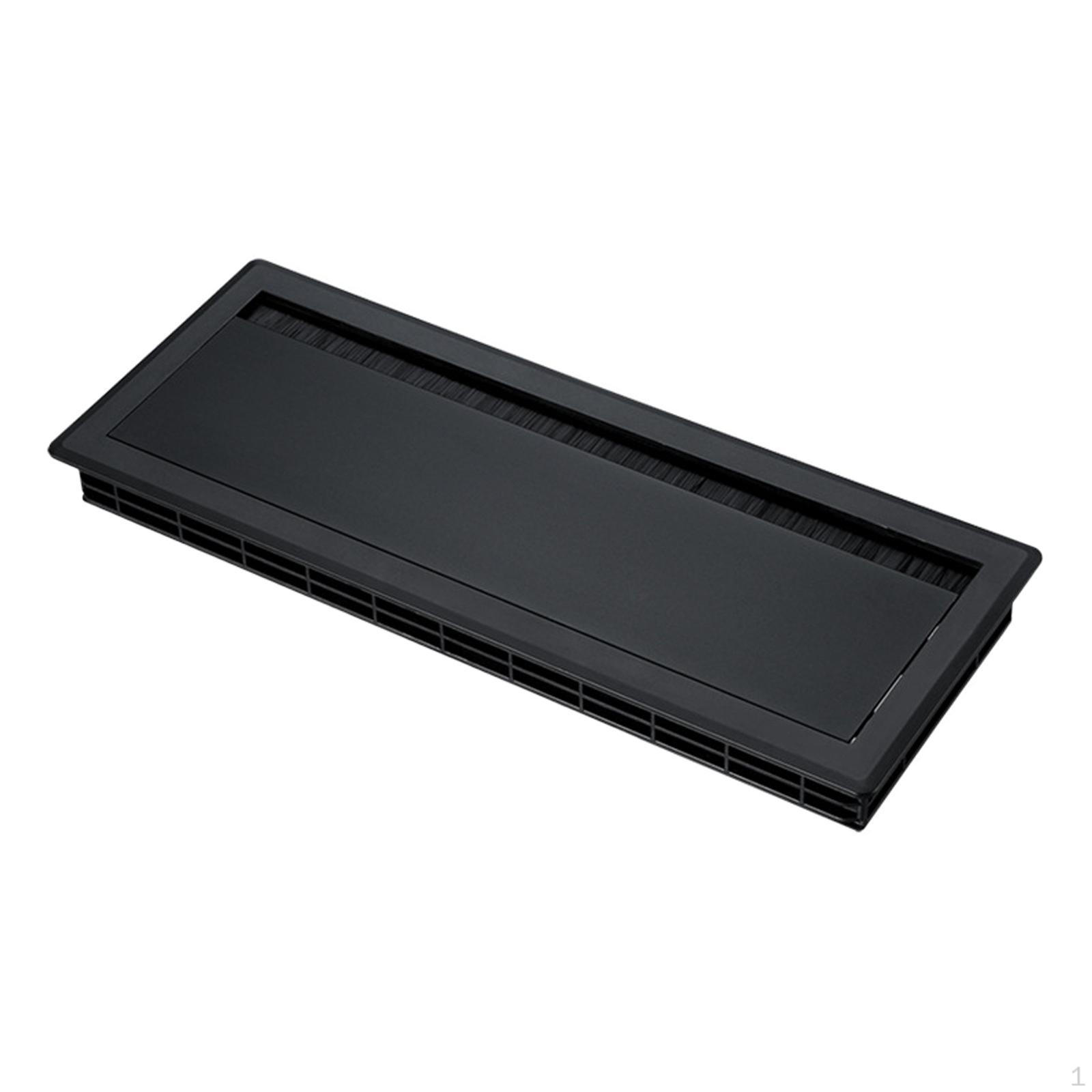 

Aluminum Alloy Dustproof Box Cover Cable Hiding Lid Stable Management for Saving чорний