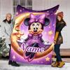 Customizable Minnie Throw Blanket – Personalized Name, All-Season Cozy Snug Blanket, Machine Washable, Personalized Blanket
