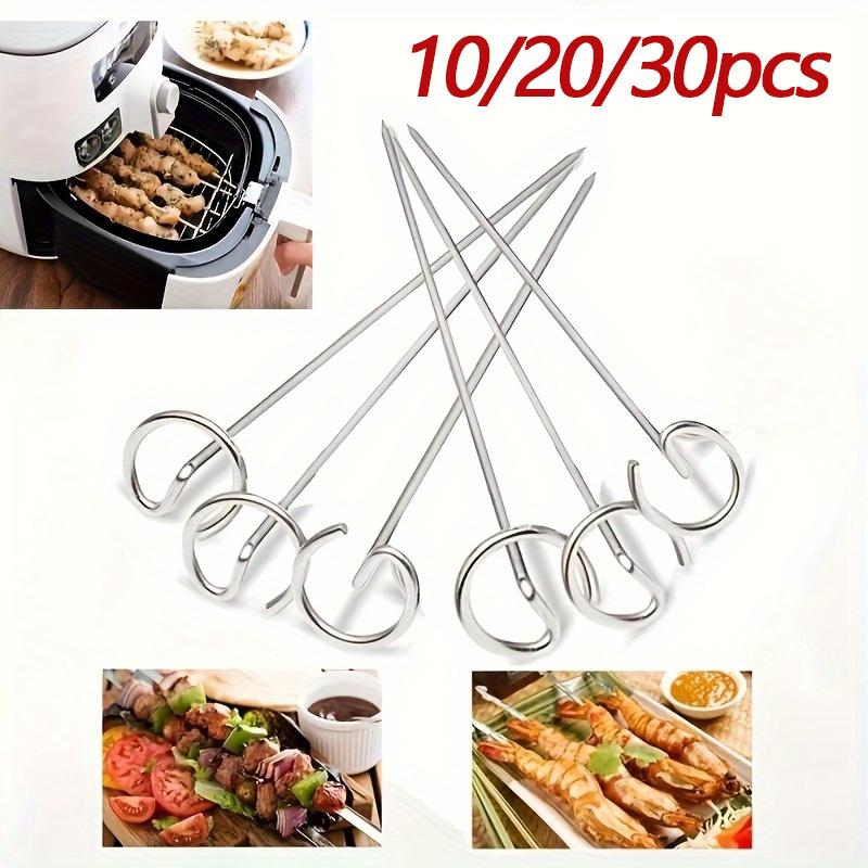 10-30 stuks Roestvrij Staal Spies Grill Kabob Spiesen Stokjes Voor Grillen Herbruikbaar Kebab Barbecue BBQ Stick Speciale Baknaald