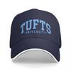 Tufts - College Schriftzug Gebogene Kappe Mode Lässig Baseballkappen Verstellbarer Hut Hip Hop Sommer Unisex Baseballkappen
